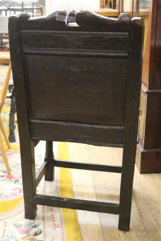 An oak wainscot chair